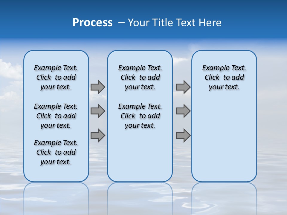 White Blue Cloud PowerPoint Template