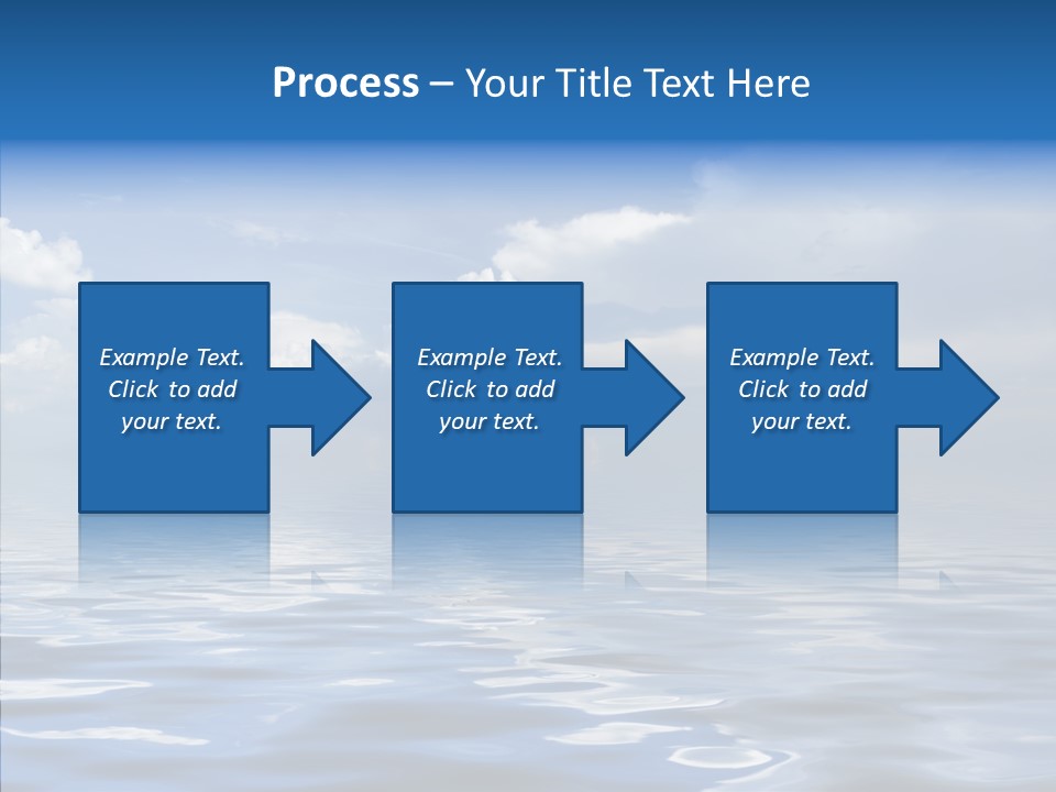White Blue Cloud PowerPoint Template