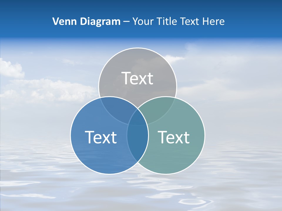 White Blue Cloud PowerPoint Template