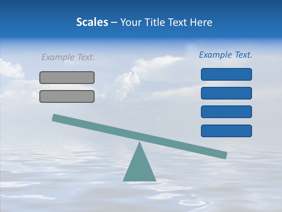 White Blue Cloud PowerPoint Template