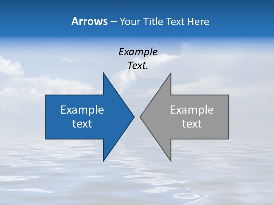 White Blue Cloud PowerPoint Template