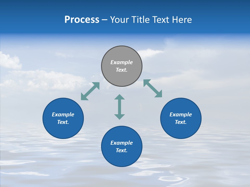 White Blue Cloud PowerPoint Template