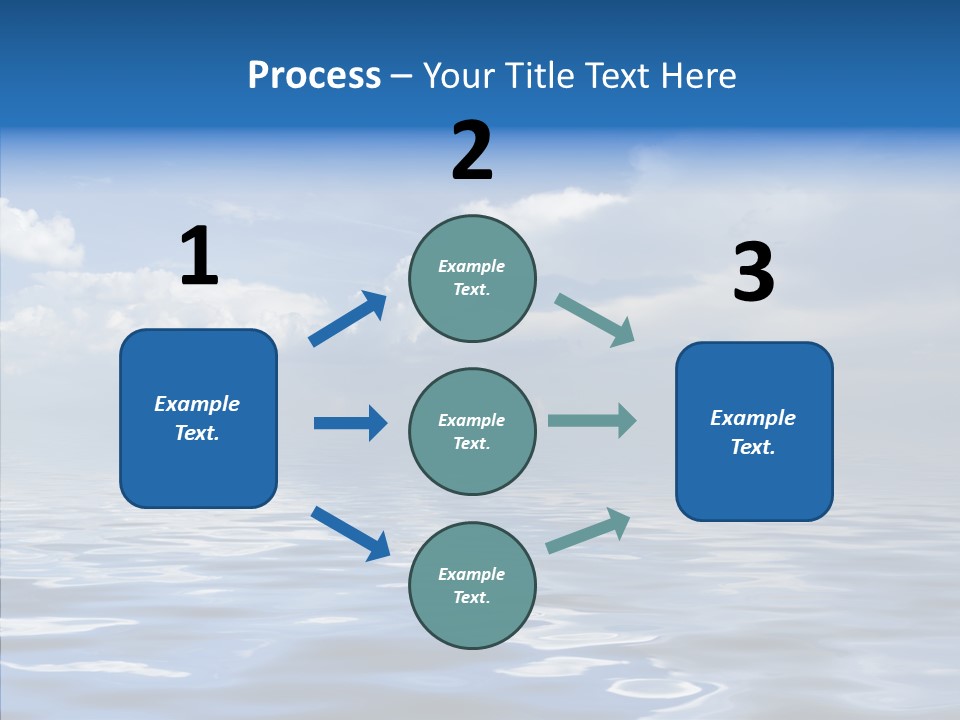 White Blue Cloud PowerPoint Template