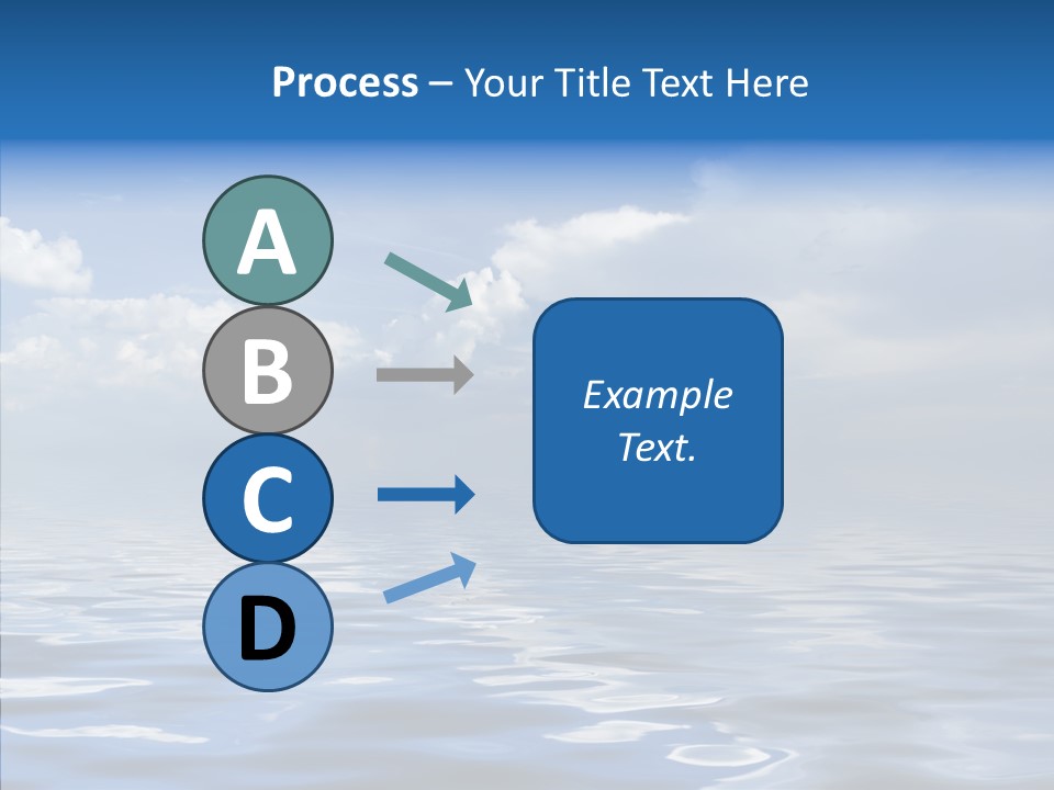White Blue Cloud PowerPoint Template