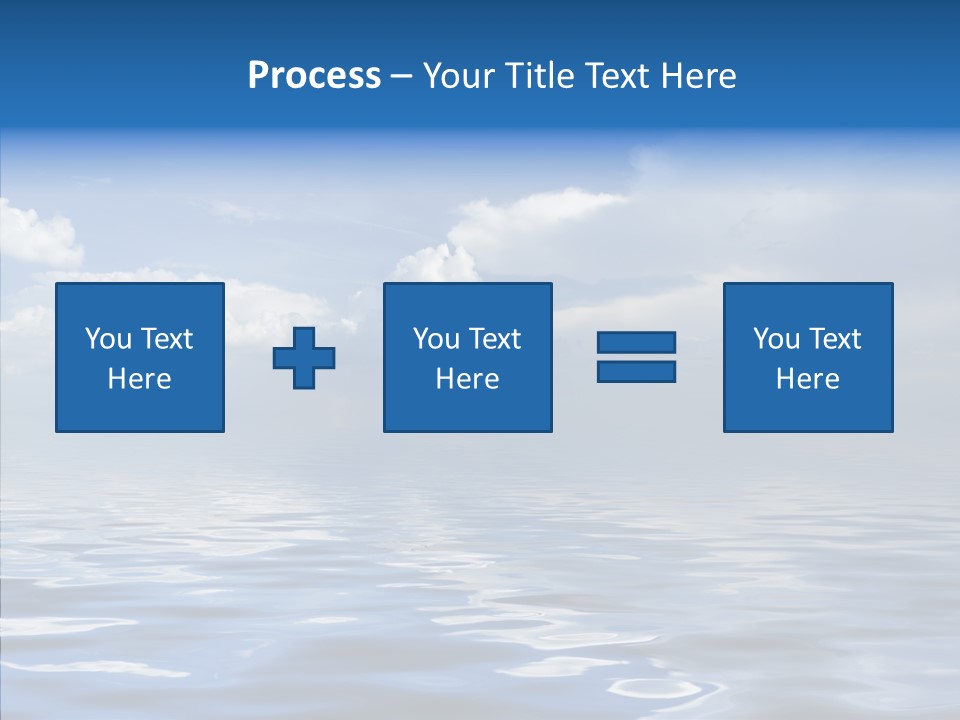 White Blue Cloud PowerPoint Template