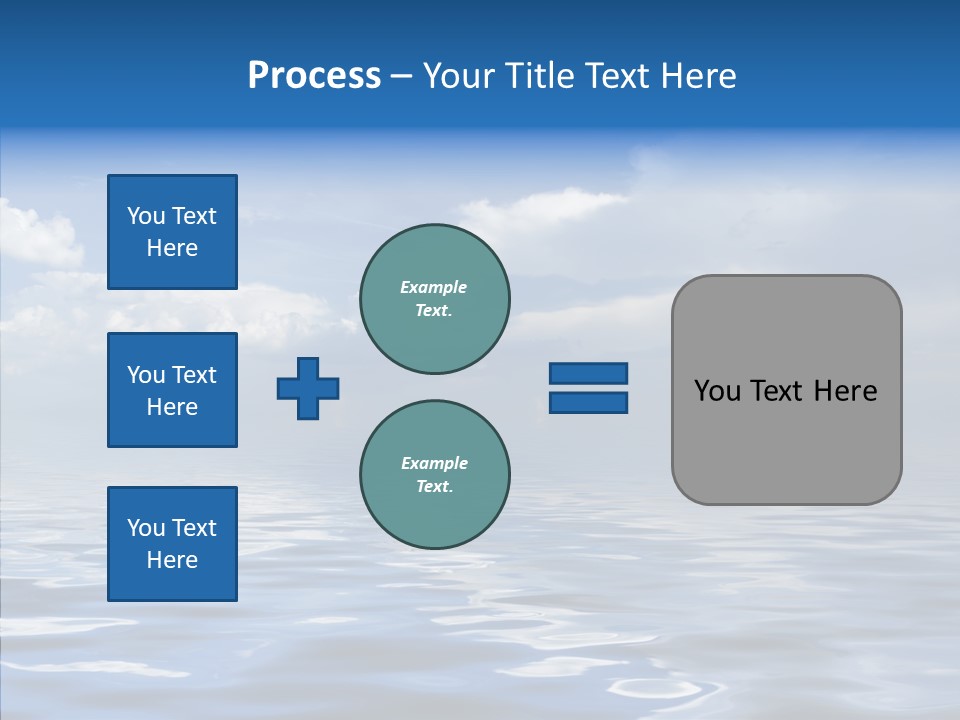 White Blue Cloud PowerPoint Template