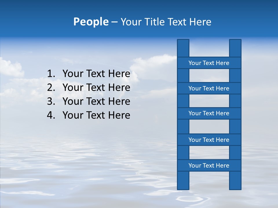 White Blue Cloud PowerPoint Template