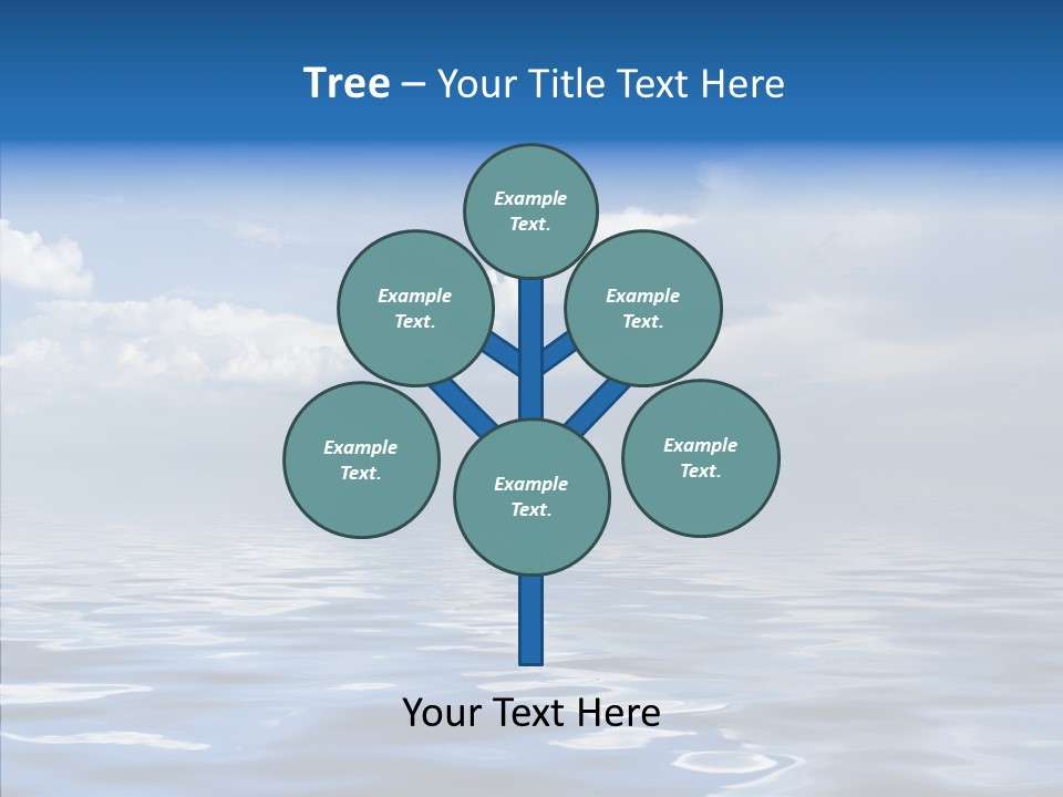 White Blue Cloud PowerPoint Template