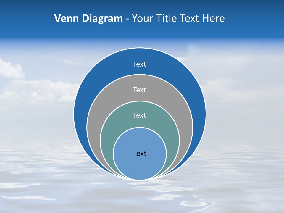 White Blue Cloud PowerPoint Template
