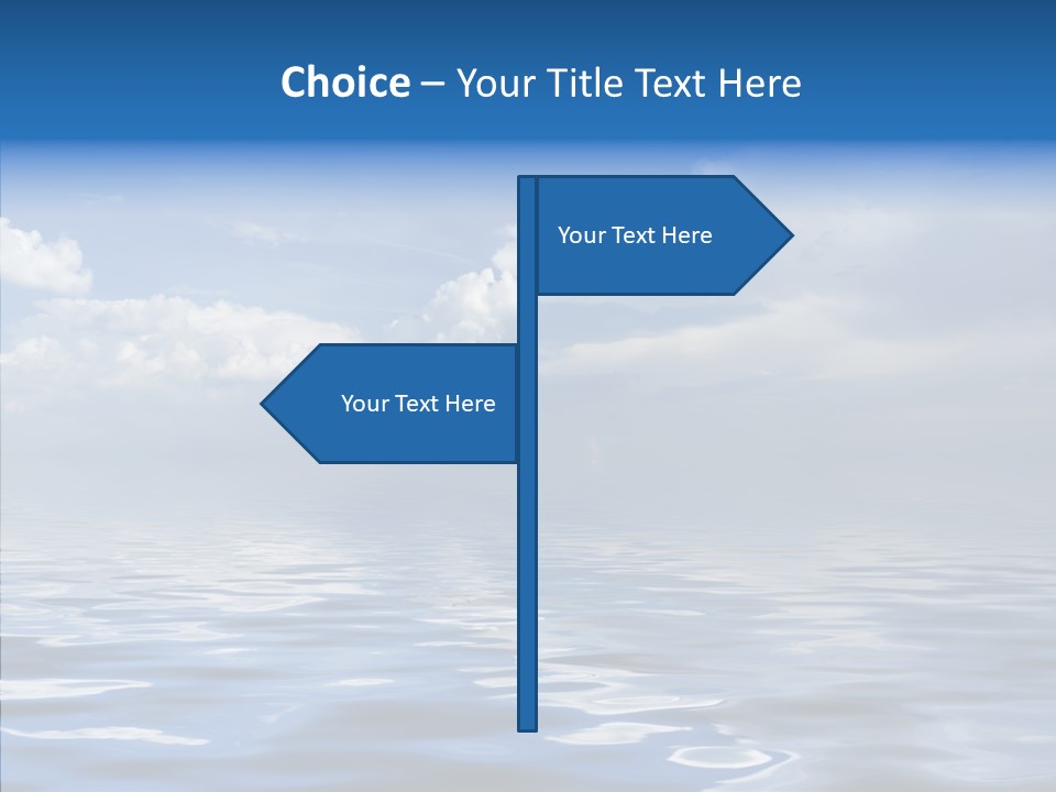 White Blue Cloud PowerPoint Template