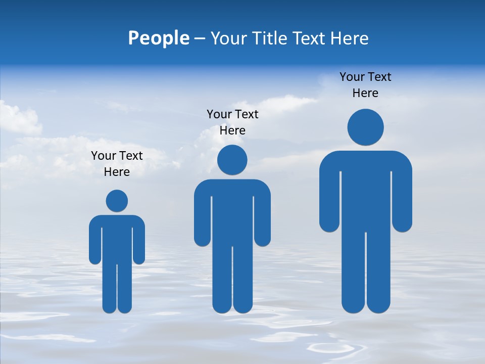 White Blue Cloud PowerPoint Template