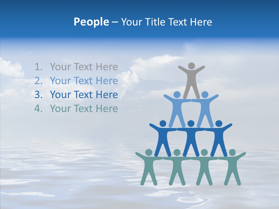 White Blue Cloud PowerPoint Template