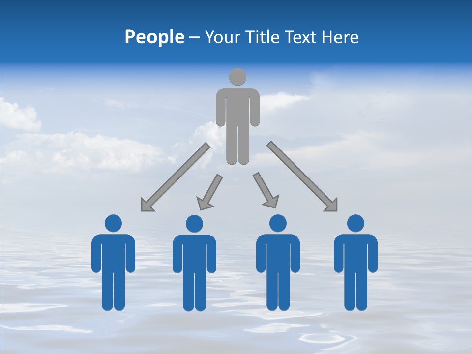 White Blue Cloud PowerPoint Template