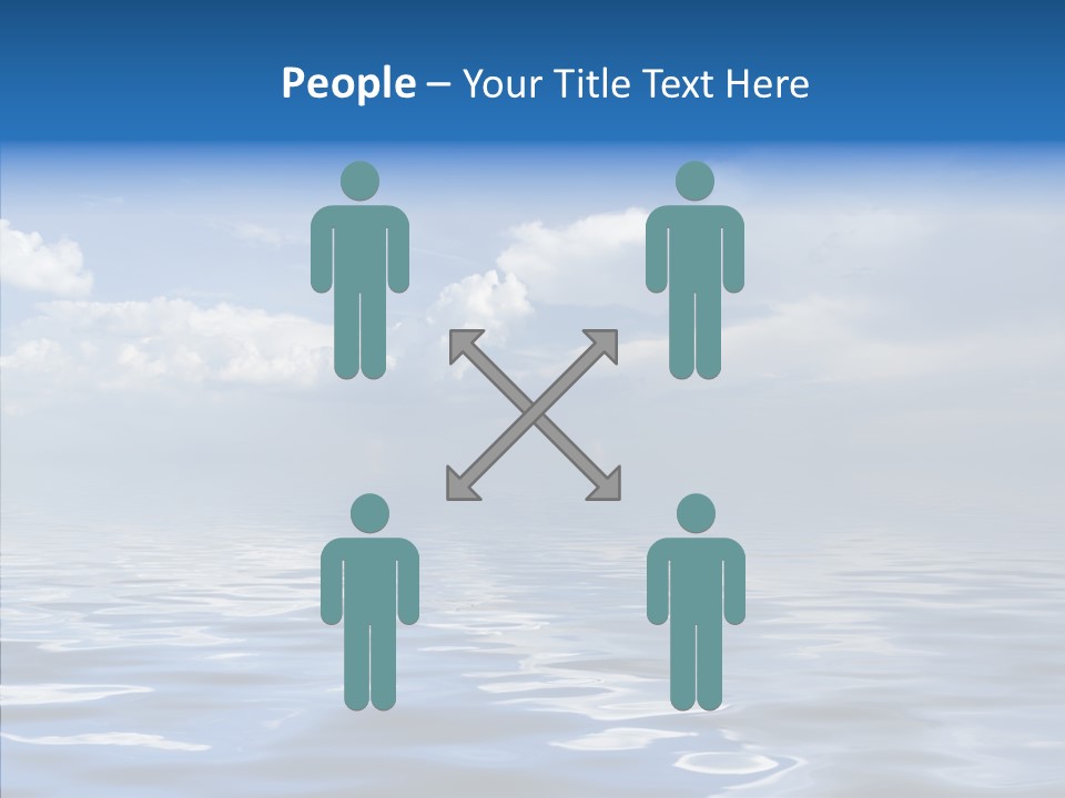 White Blue Cloud PowerPoint Template