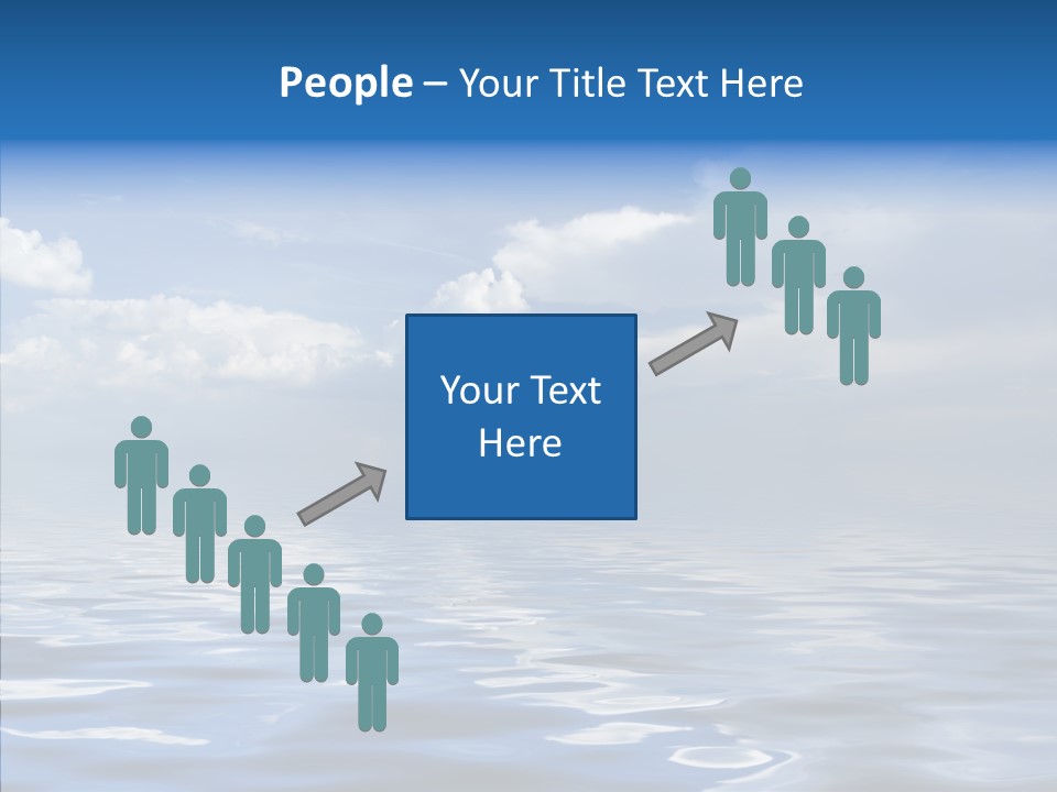 White Blue Cloud PowerPoint Template
