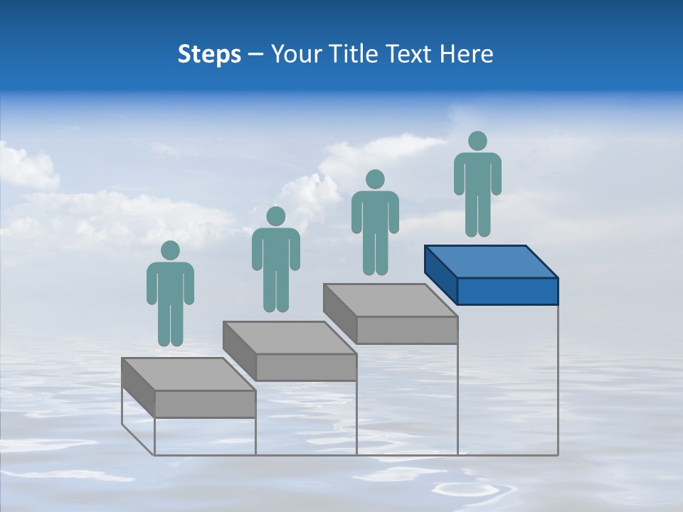 White Blue Cloud PowerPoint Template