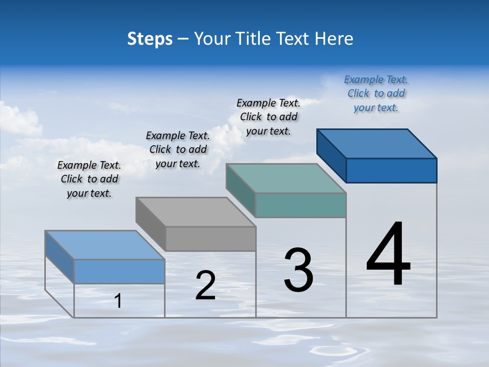 White Blue Cloud PowerPoint Template
