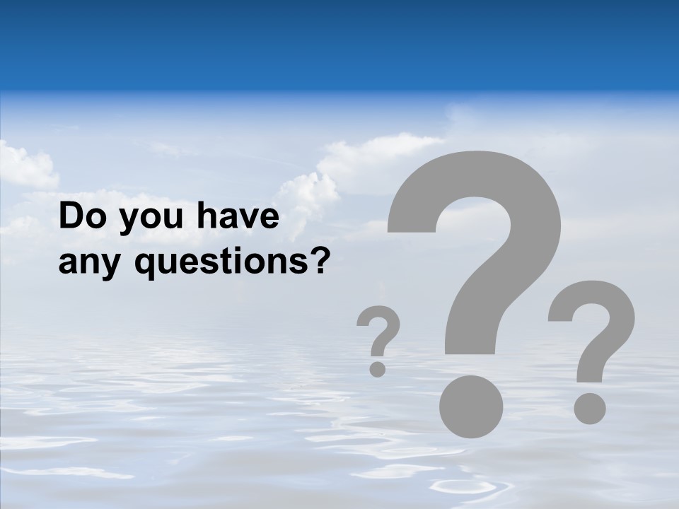 White Blue Cloud PowerPoint Template