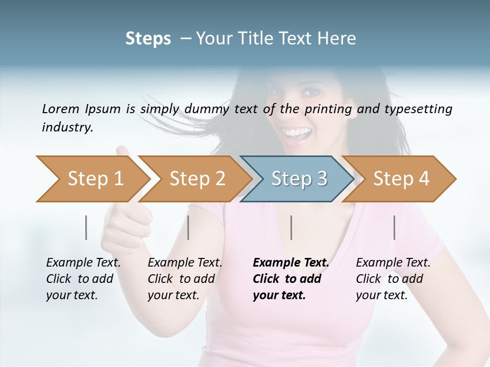 Lifestyle Success Forefinger PowerPoint Template
