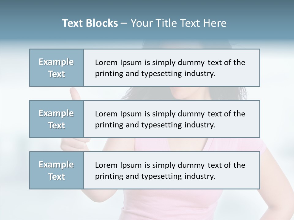Lifestyle Success Forefinger PowerPoint Template
