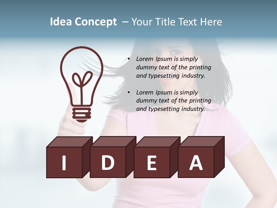 Lifestyle Success Forefinger PowerPoint Template