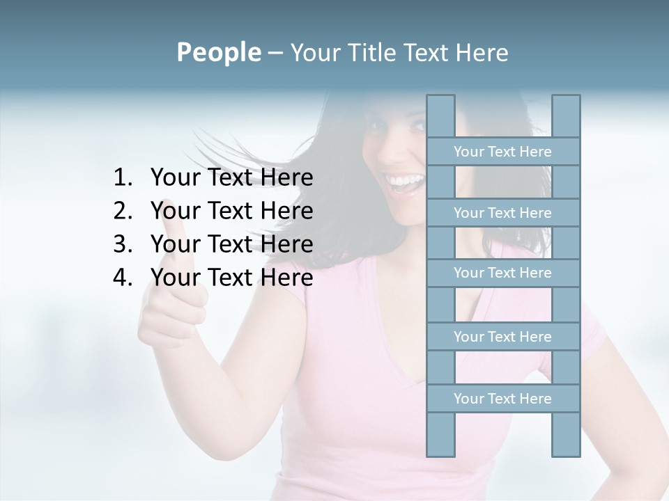 Lifestyle Success Forefinger PowerPoint Template