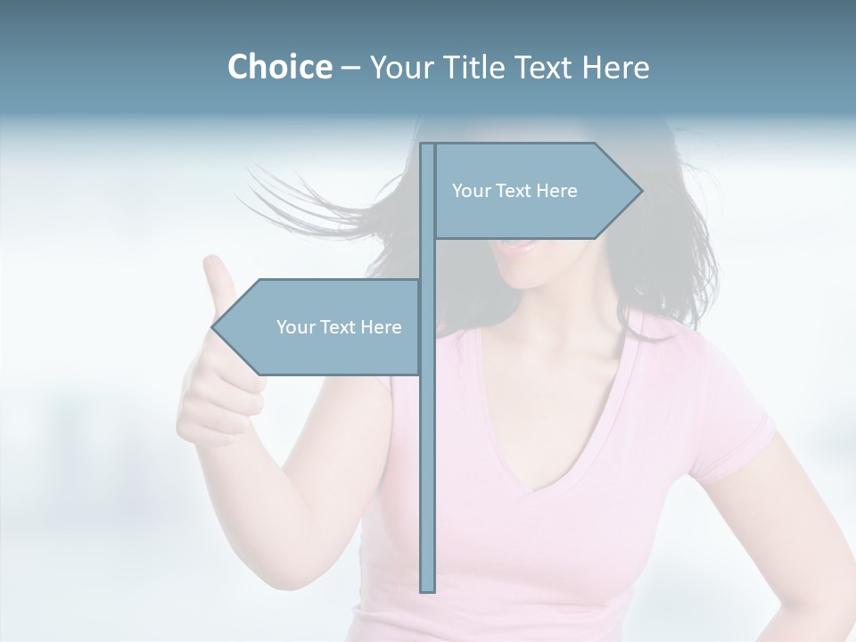 Lifestyle Success Forefinger PowerPoint Template