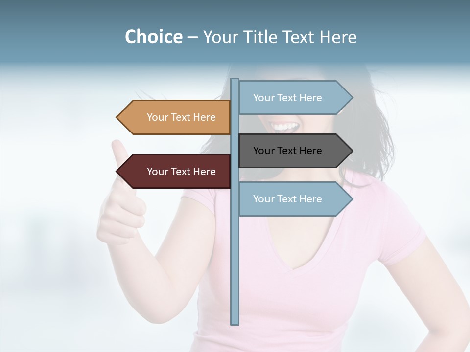 Lifestyle Success Forefinger PowerPoint Template