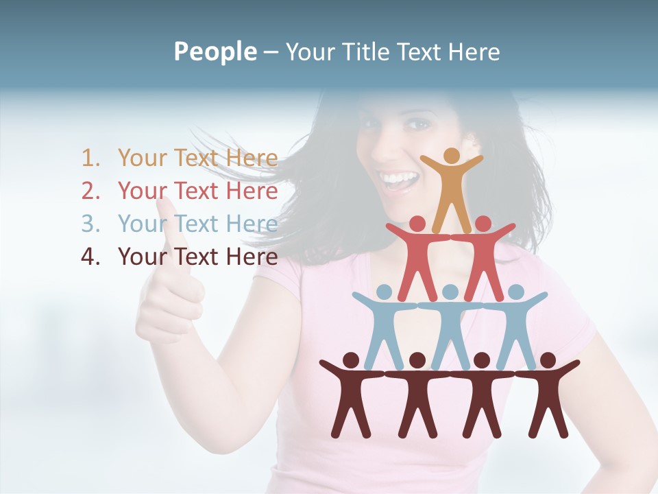 Lifestyle Success Forefinger PowerPoint Template