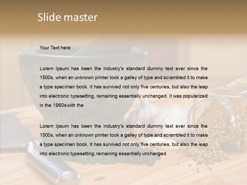 Lifestyle Basil Close Up PowerPoint Template