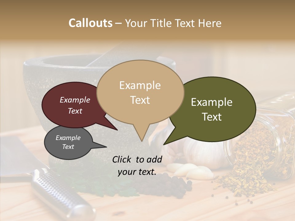 Lifestyle Basil Close Up PowerPoint Template