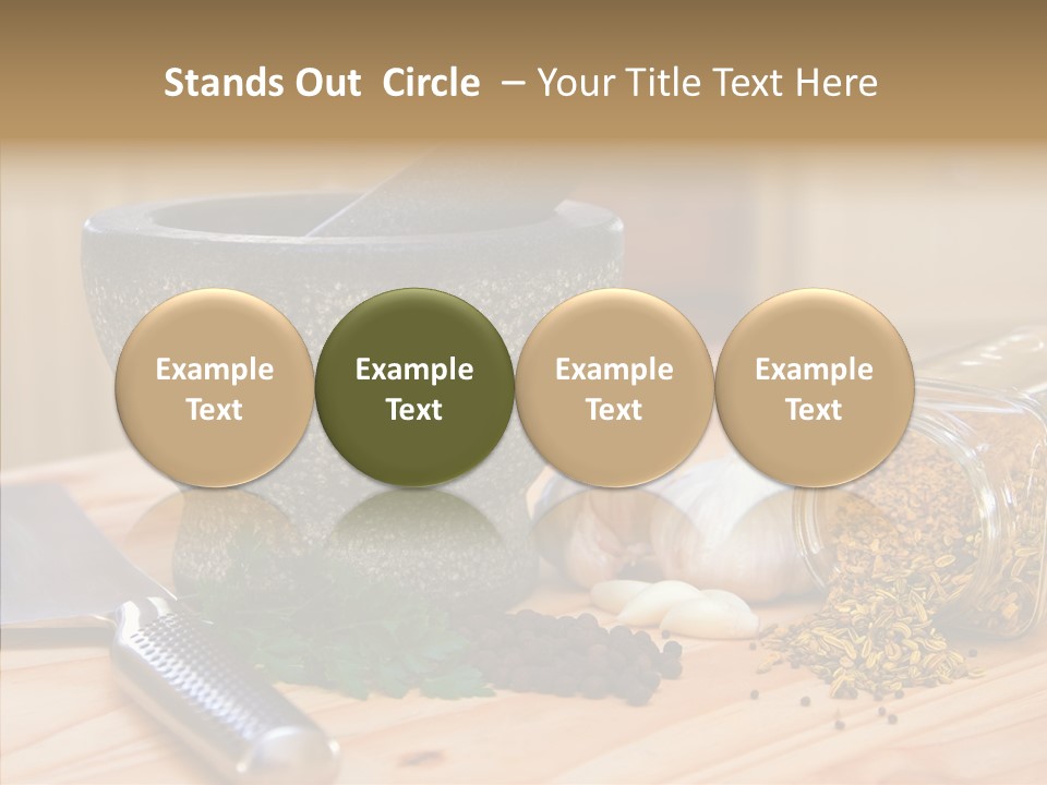 Lifestyle Basil Close Up PowerPoint Template