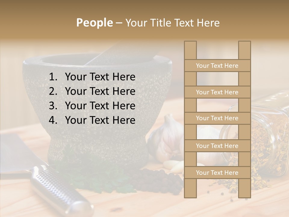 Lifestyle Basil Close Up PowerPoint Template