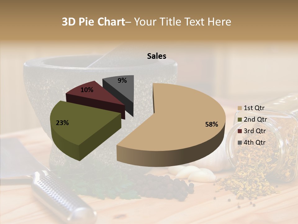 Lifestyle Basil Close Up PowerPoint Template