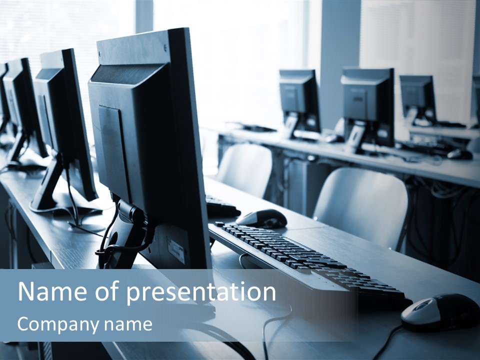 Lab Chairs Business PowerPoint Template