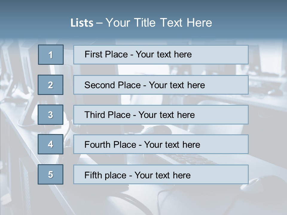 Lab Chairs Business PowerPoint Template