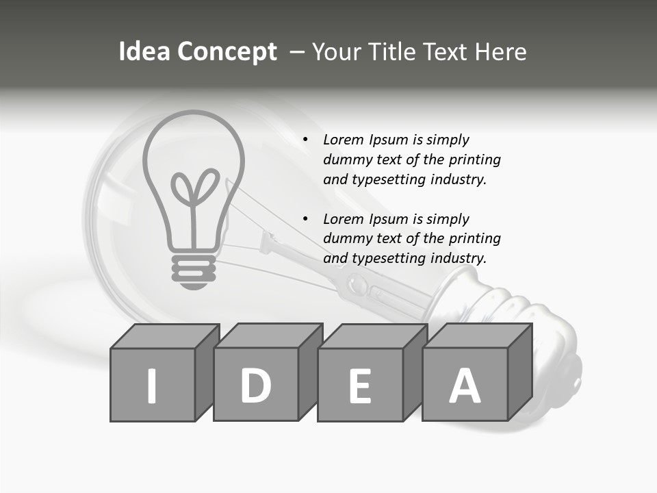 Idea Solutions Part PowerPoint Template