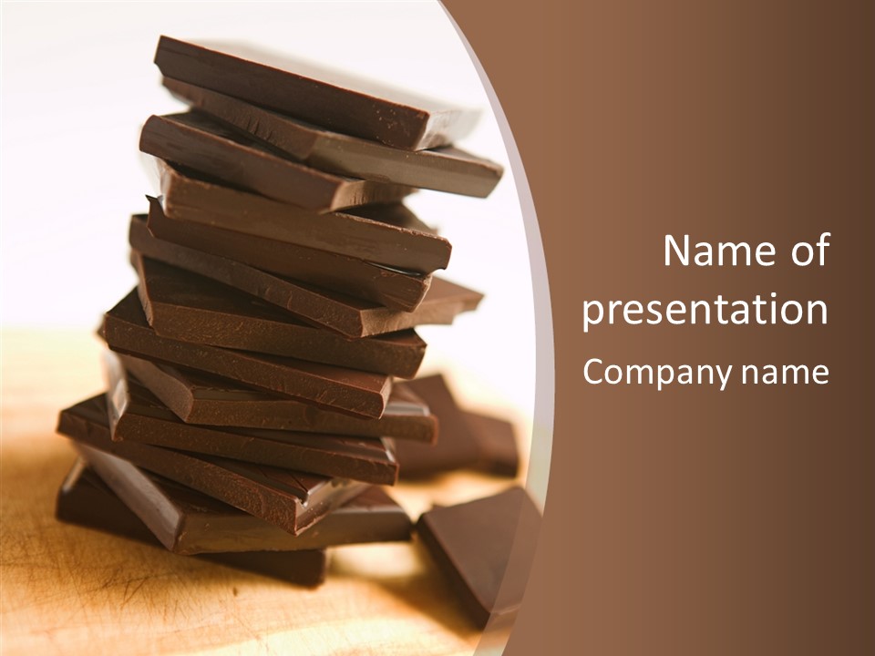 Close Up Block Brown PowerPoint Template