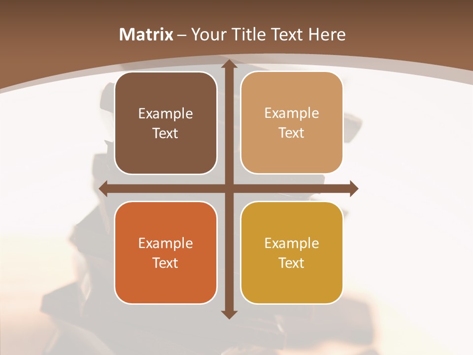 Close Up Block Brown PowerPoint Template