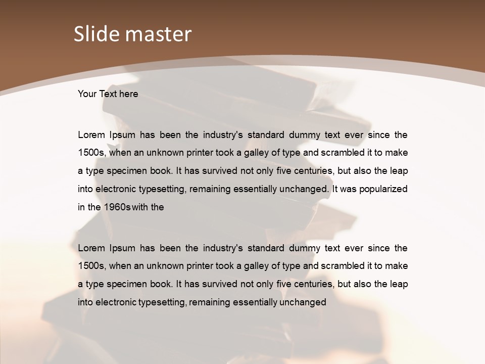 Close Up Block Brown PowerPoint Template