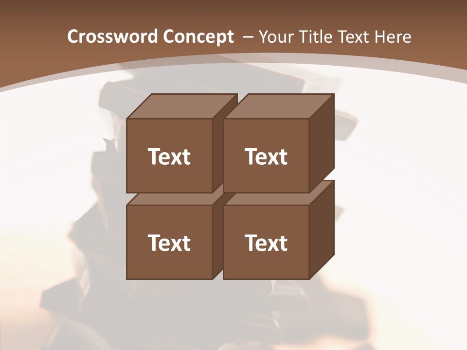 Close Up Block Brown PowerPoint Template