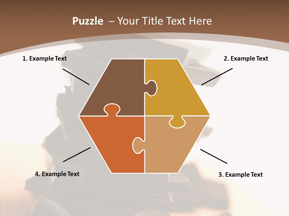 Close Up Block Brown PowerPoint Template
