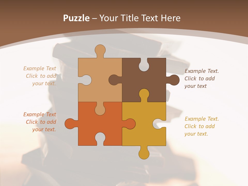 Close Up Block Brown PowerPoint Template