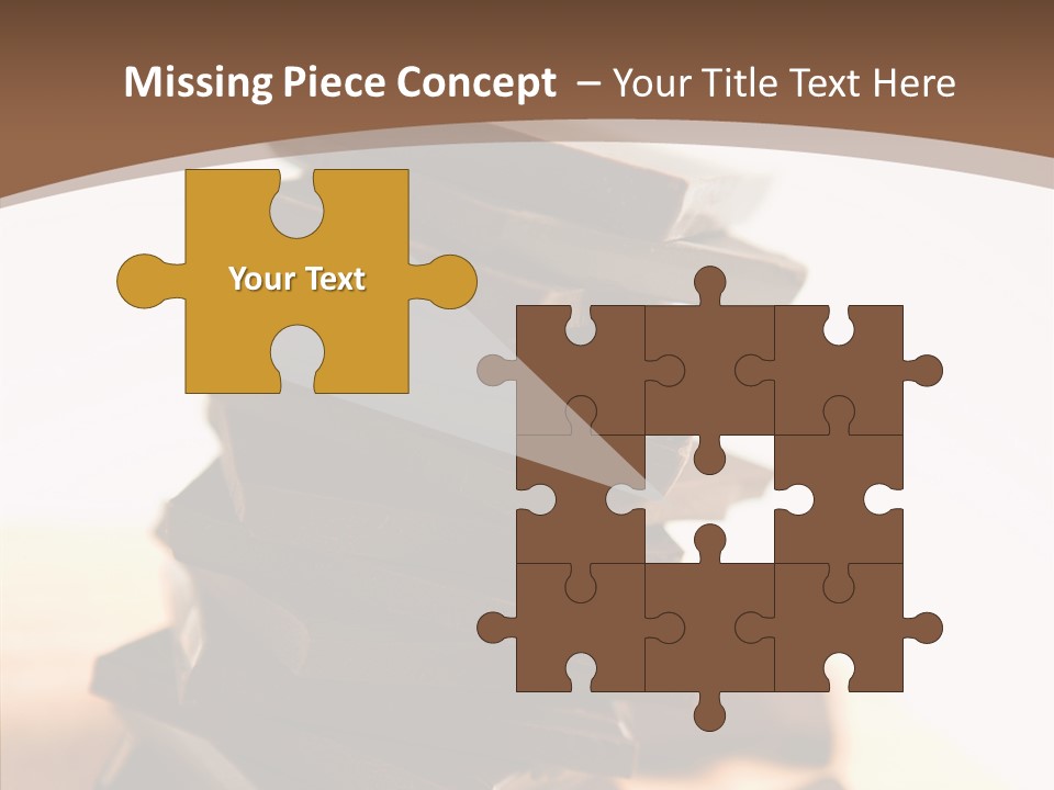 Close Up Block Brown PowerPoint Template