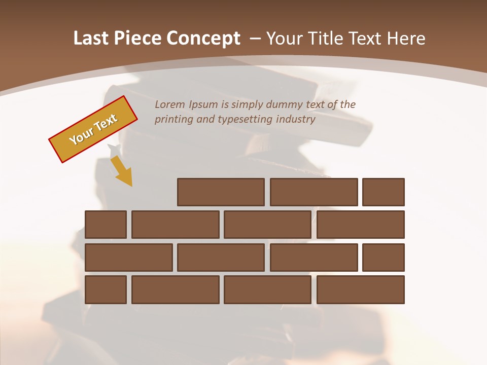 Close Up Block Brown PowerPoint Template