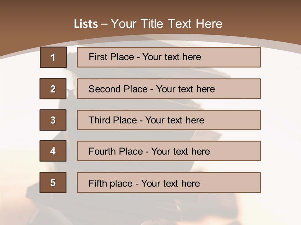 Close Up Block Brown PowerPoint Template