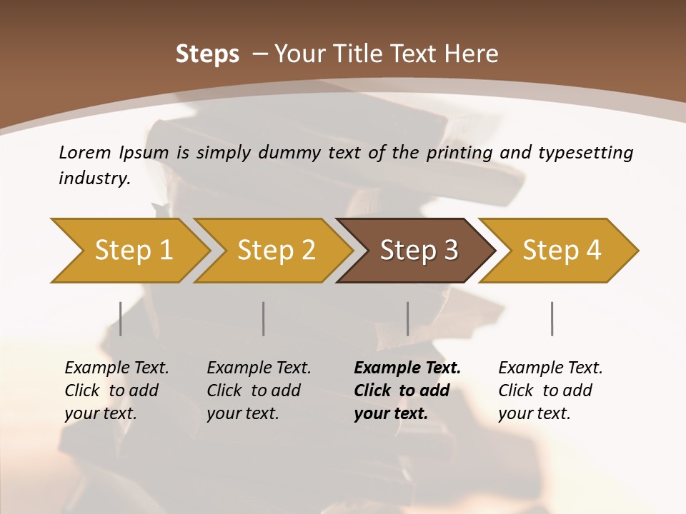 Close Up Block Brown PowerPoint Template