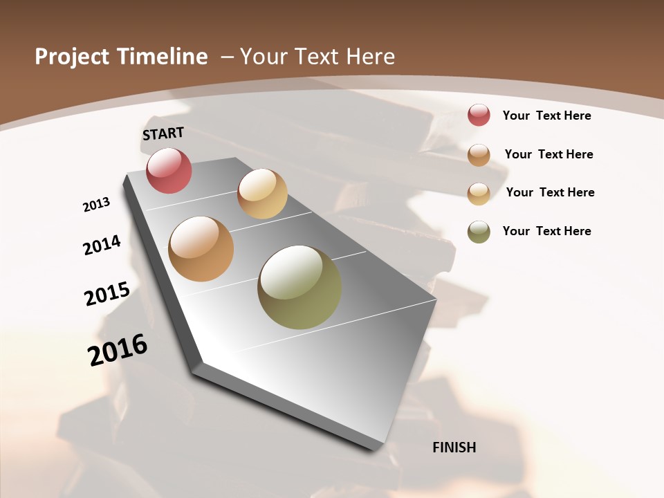 Close Up Block Brown PowerPoint Template