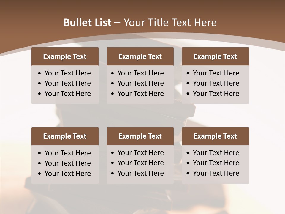 Close Up Block Brown PowerPoint Template
