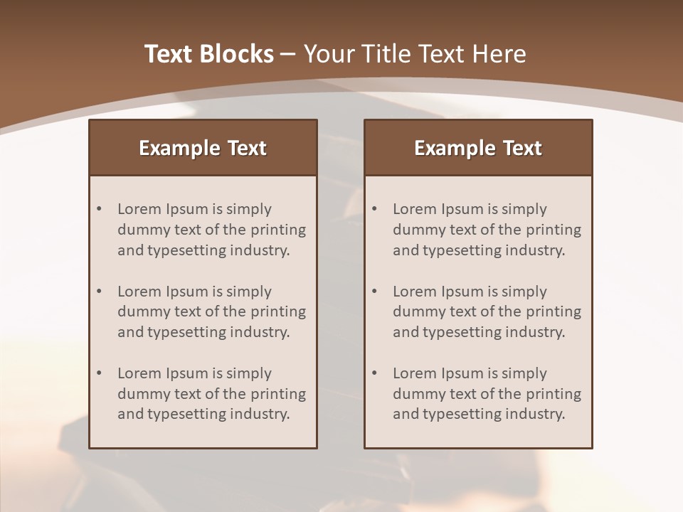 Close Up Block Brown PowerPoint Template